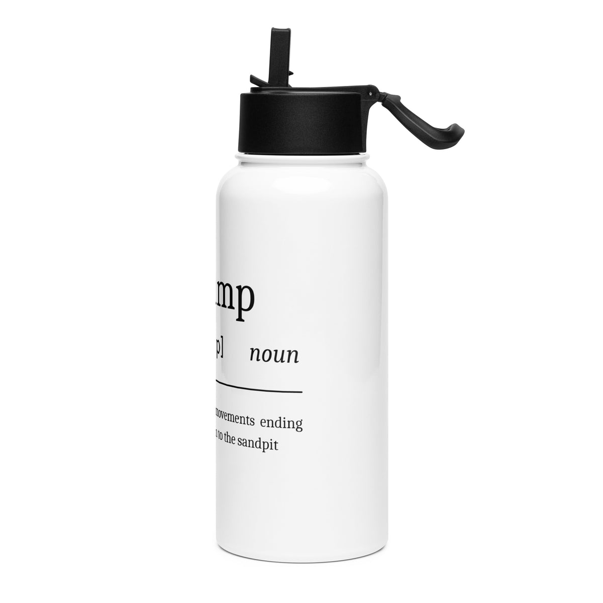 Funny Triple Jump Water Bottle: Dictionary Definition left
