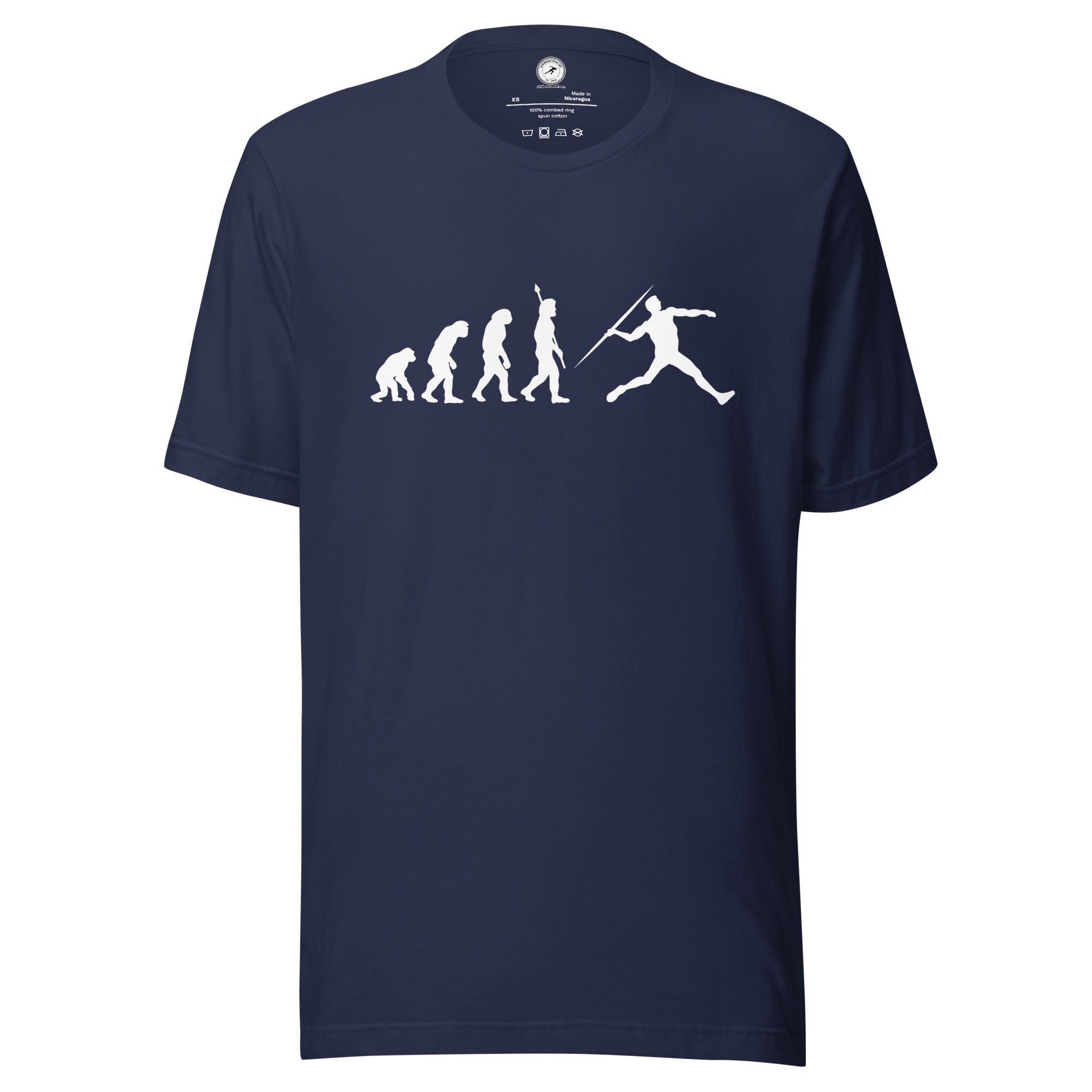 Funny Javelin Throw T-shirt: Human Evolution 